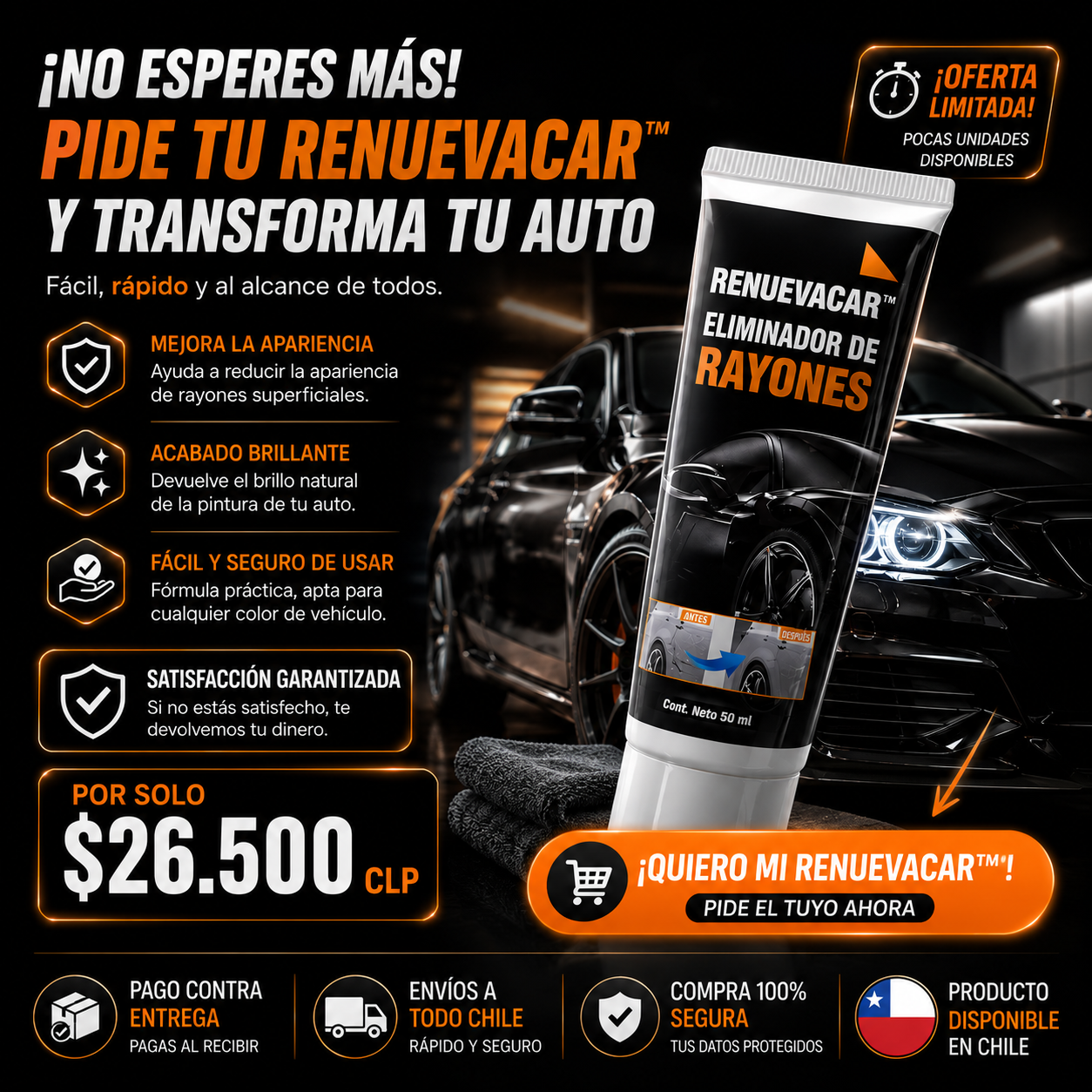 🚘 RenuevaCar™ Eliminador de Rayones